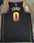 NBA 0 Craig SUNS noir 2022-23 Statement Edition Maillot imprimé